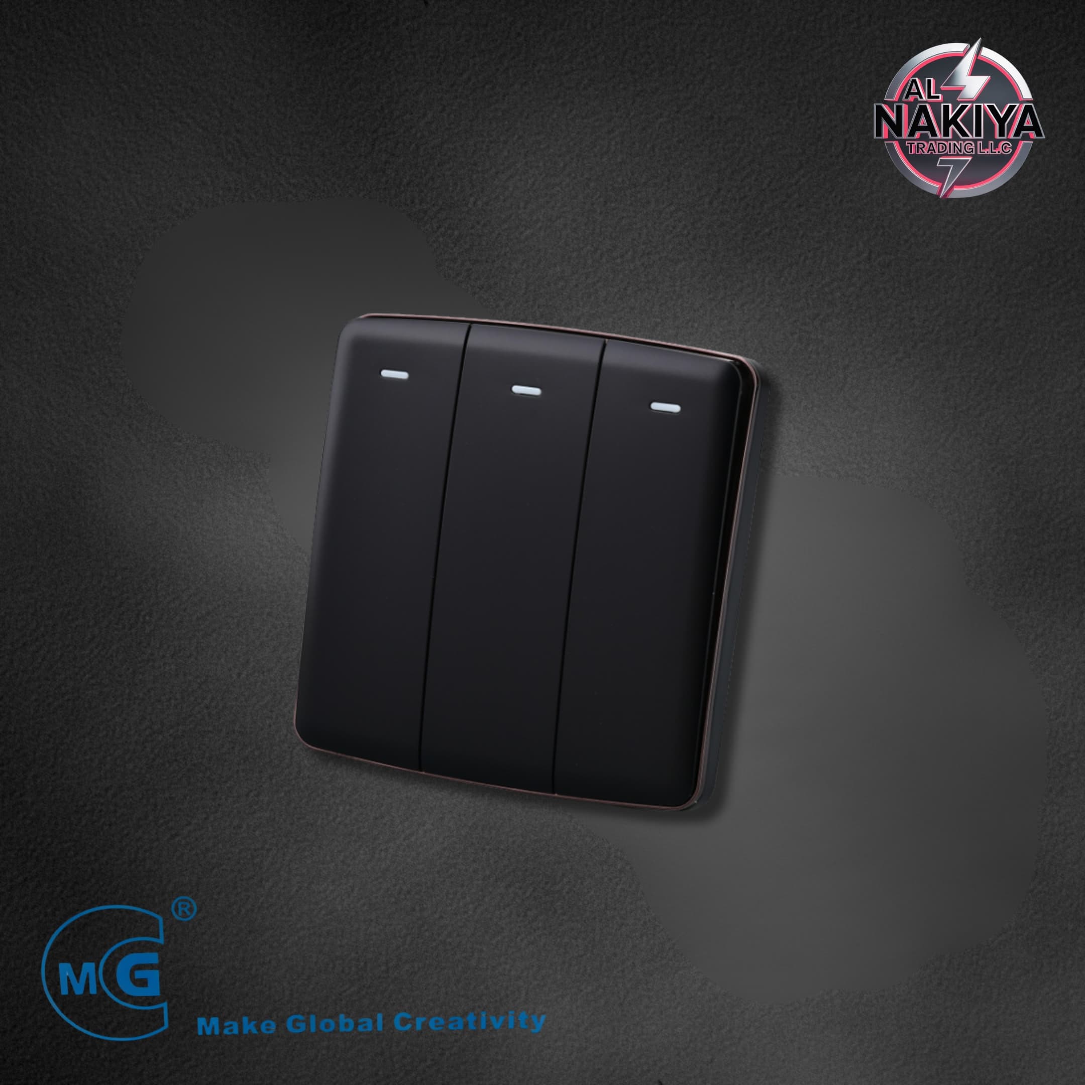 3G 1 WAY SWITCH ( BLACK+SILVER)