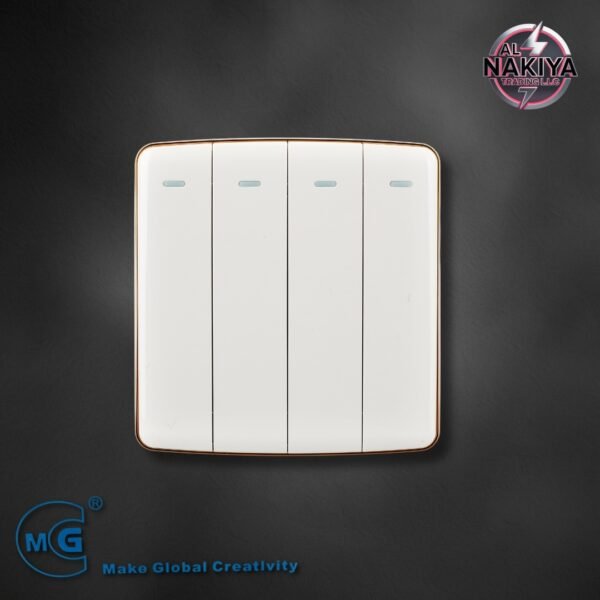 4G 1 WAY SWITCH (WHITE + GOLD)