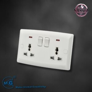 MULTI 13A SOCKET DOUBLE WITH SWITCH AND NEON