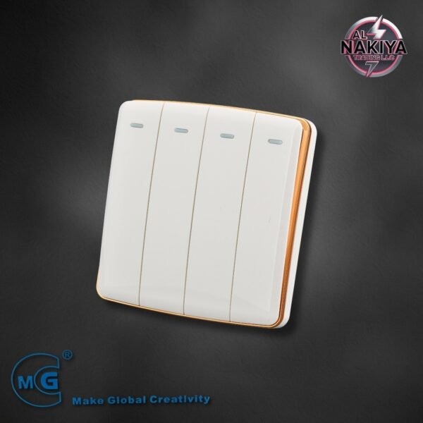 4G 1 WAY SWITCH (WHITE + GOLD)