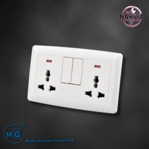 MULTI 13A SOCKET DOUBLE WITH SWITCH AND NEON