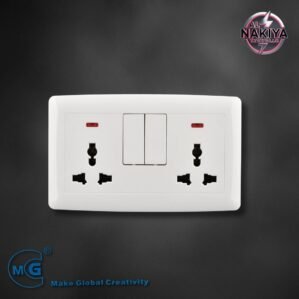 MULTI 13A SOCKET DOUBLE WITH SWITCH AND NEON