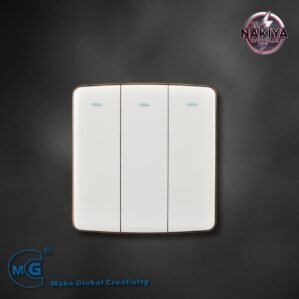 3G 1 WAY SWITCH (WHITE + GOLD)