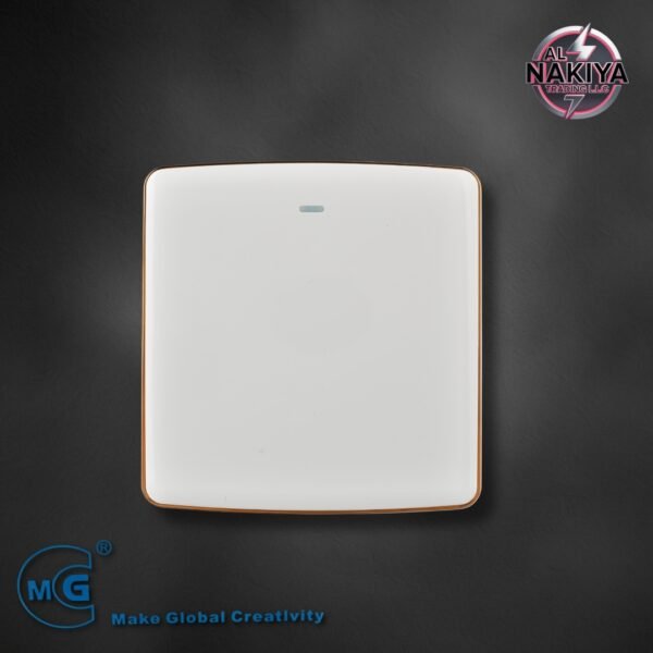 1G 1 WAY SWITCH (WHITE + GOLD)