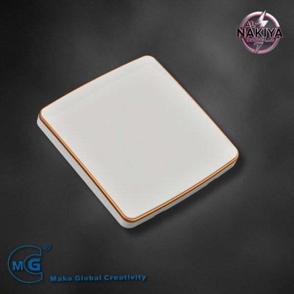 BLANK PLATE 3X3 (WHITE+GOLD)