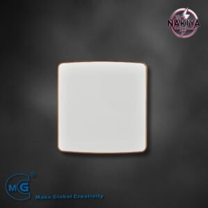 BLANK PLATE 3X3 (WHITE+GOLD)