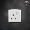 MULTI 13A SOCKET WITH SWITCH AND NEON (BIG BUTTON) (WHITE+GOLD)
