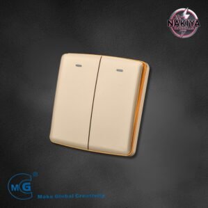 2G 1 WAY SWITCH (WHITE + GOLD)