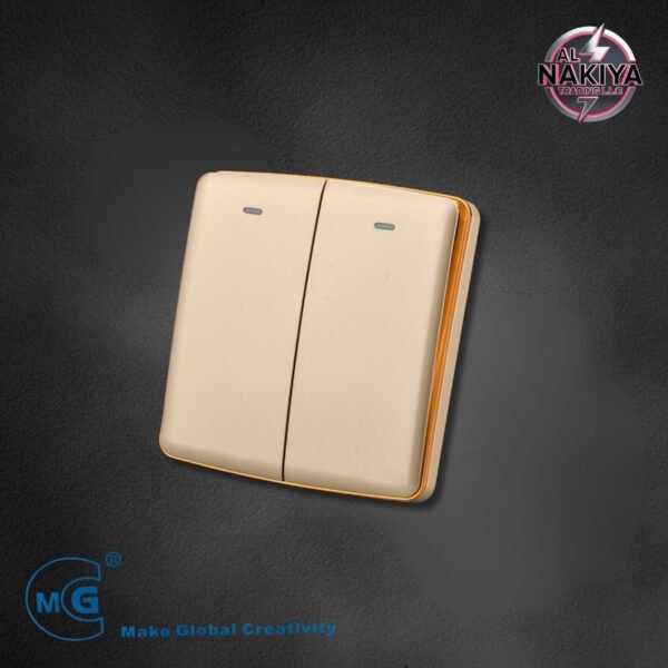 2G 1 WAY SWITCH (WHITE + GOLD)