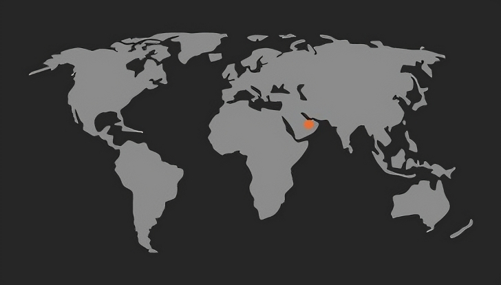 World Map with UAE Pin